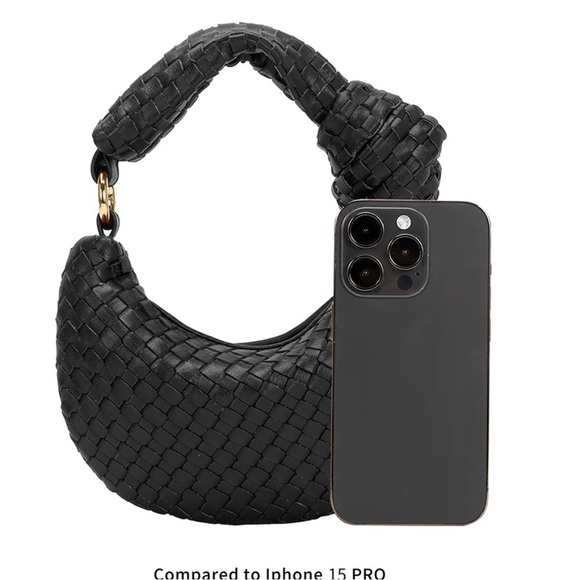 Melie Bianco Brigitte Olive Woven Charm Super cute mini purse Stylish & compact. - Picture 2 of 7